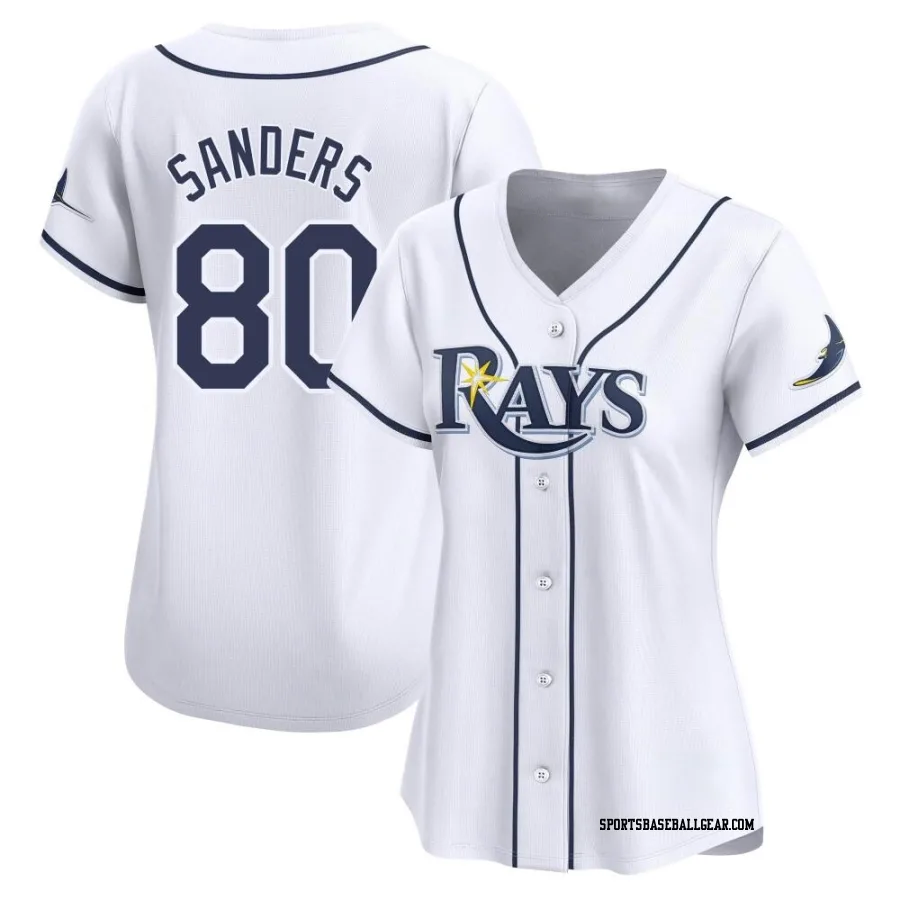 Phoenix Sanders Women's Tampa Bay Rays White Limited Home Jersey