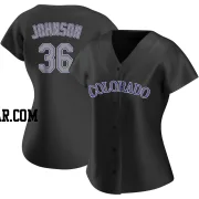 Pierce Johnson Women's Colorado Rockies Black Authentic Alternate Jersey