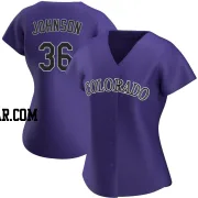 Pierce Johnson Women's Colorado Rockies Purple Authentic Alternate Jersey