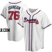 Pierce Johnson Youth Atlanta Braves White Replica Home Jersey