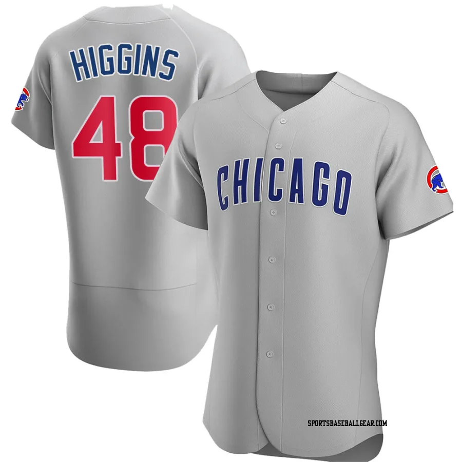 P.J. Higgins Men's Chicago Cubs Gray Authentic Road Jersey