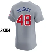 P.J. Higgins Men's Chicago Cubs Gray Elite Road Jersey