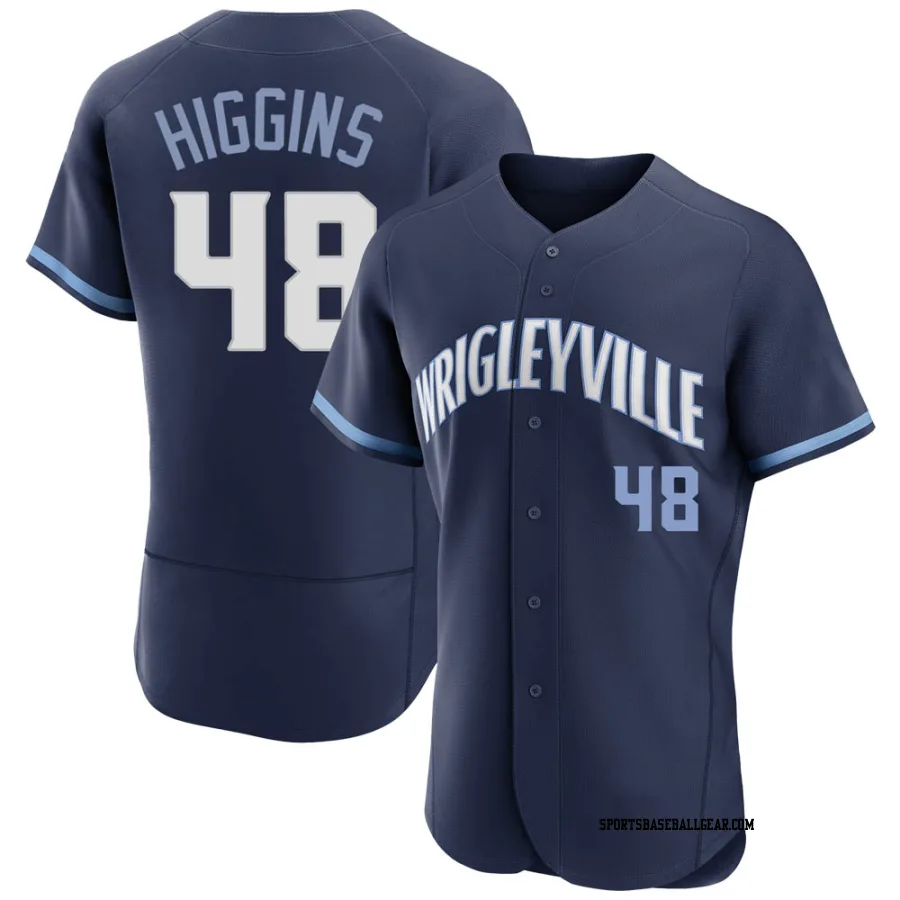 P.J. Higgins Men's Chicago Cubs Navy Authentic 2021 City Connect Jersey