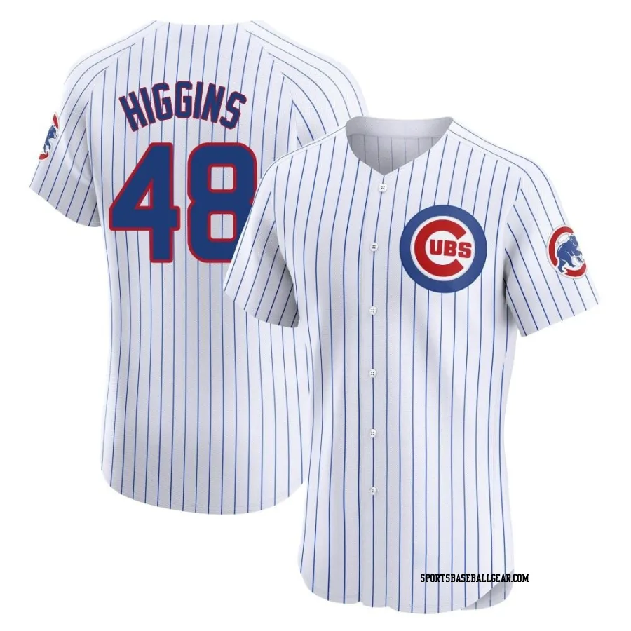 P.J. Higgins Men's Chicago Cubs White Elite Home Jersey