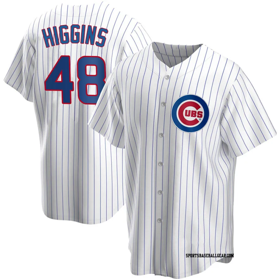 P.J. Higgins Men's Chicago Cubs White Replica Home Jersey