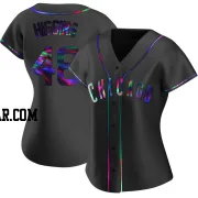 P.J. Higgins Women's Chicago Cubs Black Holographic Replica Alternate Jersey