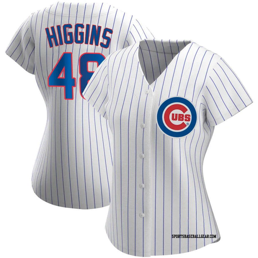 P.J. Higgins Women's Chicago Cubs White Authentic Home Jersey