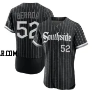 Prelander Berroa Men's Chicago White Sox Black Authentic 2021 City Connect Jersey