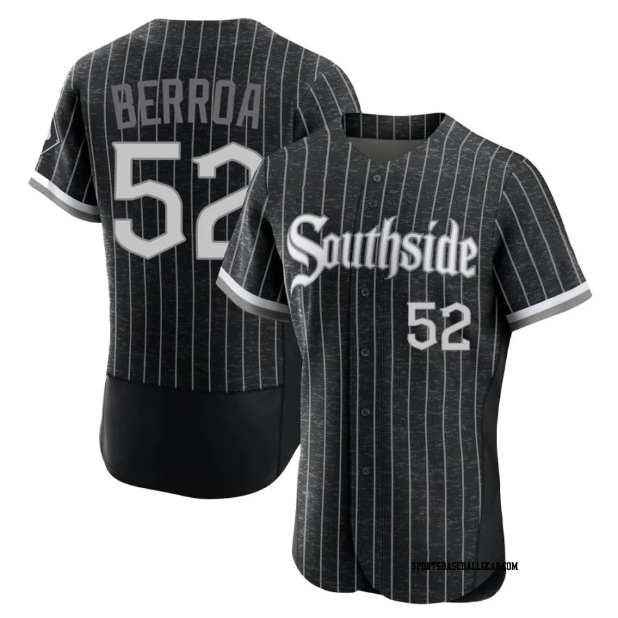 Prelander Berroa Men's Chicago White Sox Black Authentic 2021 City Connect Jersey