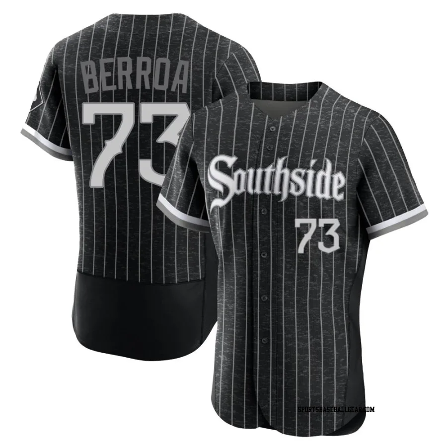 Prelander Berroa Men's Chicago White Sox Black Authentic 2021 City Connect Jersey