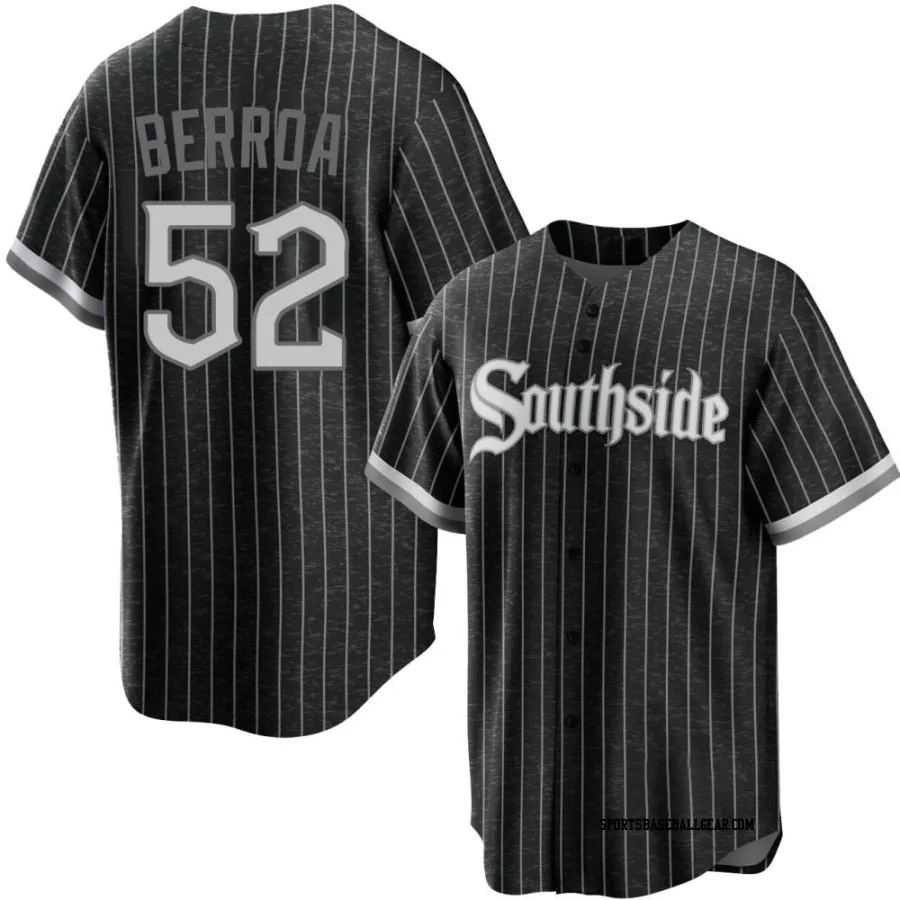 Prelander Berroa Men's Chicago White Sox Black Replica 2021 City Connect Jersey