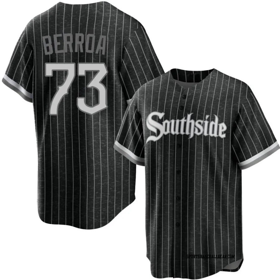 Prelander Berroa Men's Chicago White Sox Black Replica 2021 City Connect Jersey