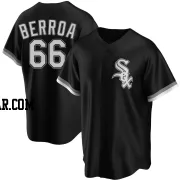 Prelander Berroa Men's Chicago White Sox Black Replica Alternate Jersey