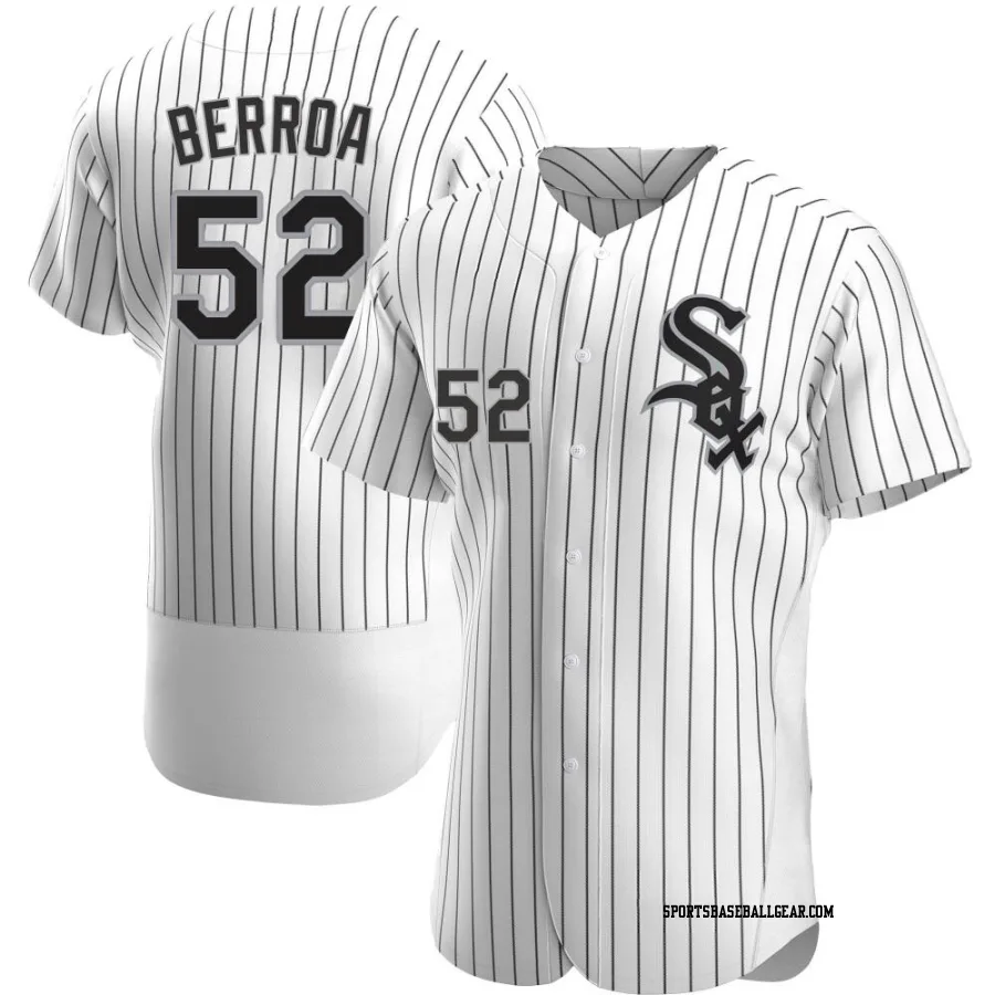 Prelander Berroa Men's Chicago White Sox White Authentic Home Jersey