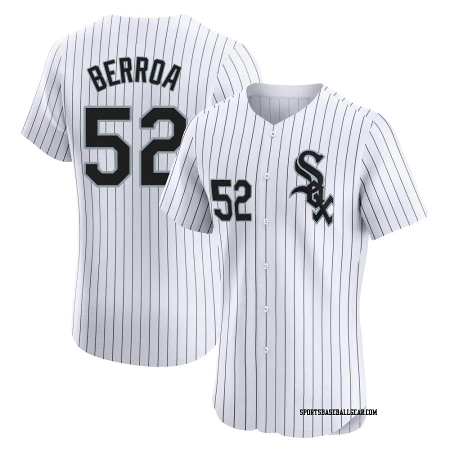 Prelander Berroa Men's Chicago White Sox White Elite Home Jersey