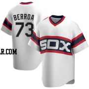 Prelander Berroa Men's Chicago White Sox White Replica Cooperstown Collection Jersey