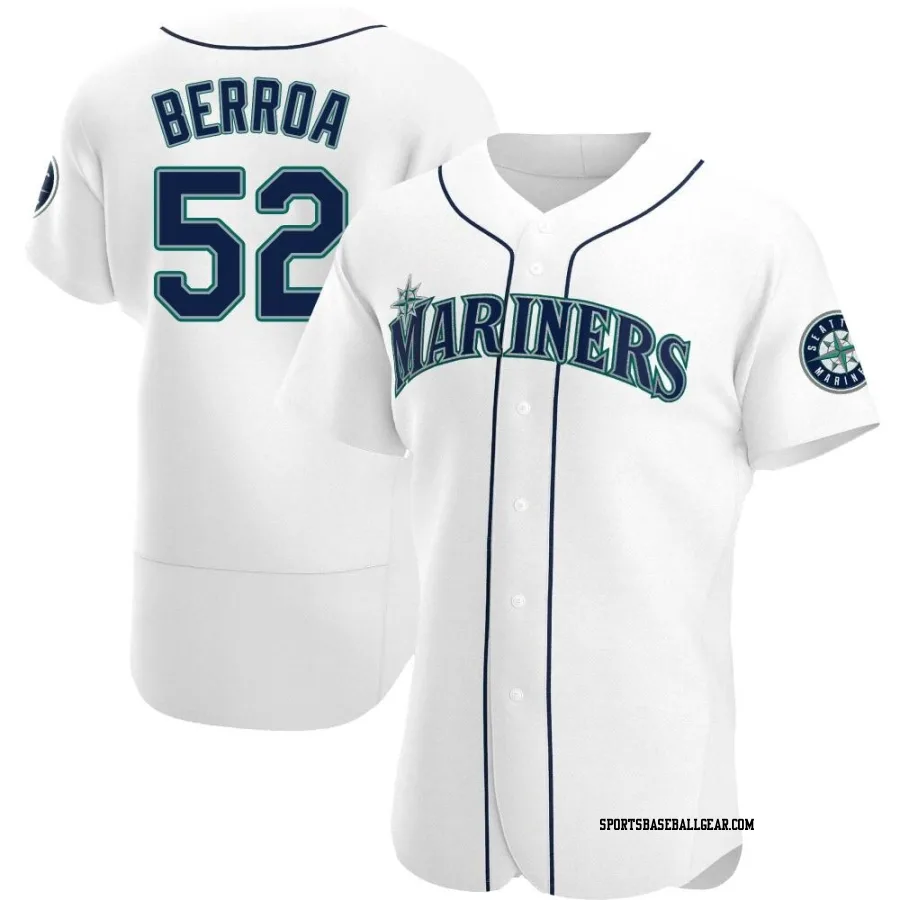 Prelander Berroa Men's Seattle Mariners White Authentic Home Jersey