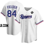 Prince Fielder Men's Texas Rangers White Replica Home 2023 World Series Jersey