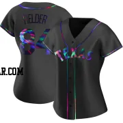 Prince Fielder Women's Texas Rangers Black Holographic Replica Alternate Jersey