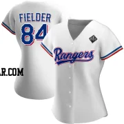 Prince Fielder Women's Texas Rangers White Authentic Home 2023 World Series Jersey