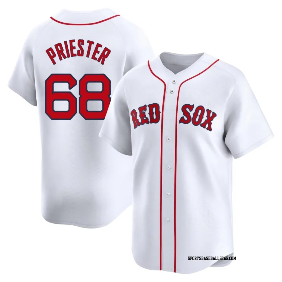 Quinn Priester Men's Boston Red Sox White Limited Home Jersey