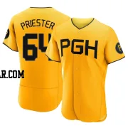 Quinn Priester Men's Pittsburgh Pirates Gold Authentic 2023 City Connect Jersey