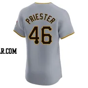 Quinn Priester Men's Pittsburgh Pirates Gray Elite Road Jersey