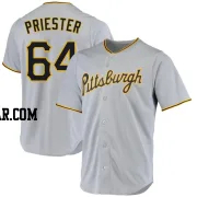 Quinn Priester Men's Pittsburgh Pirates Gray Replica Road Jersey