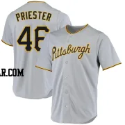 Quinn Priester Men's Pittsburgh Pirates Gray Replica Road Jersey