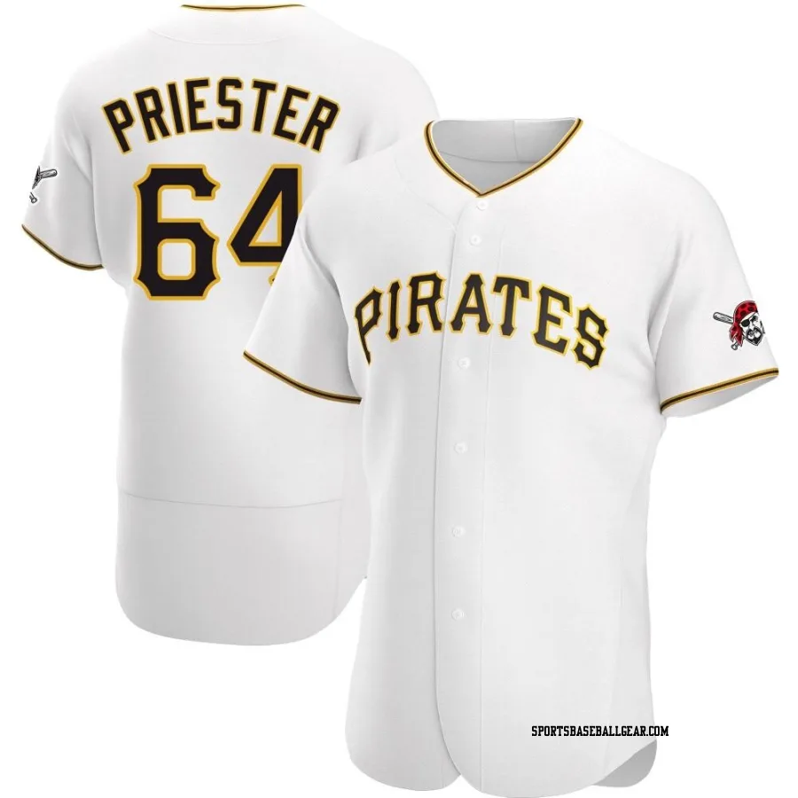 Quinn Priester Men's Pittsburgh Pirates White Authentic Home Jersey