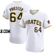 Quinn Priester Men's Pittsburgh Pirates White Elite Home Jersey