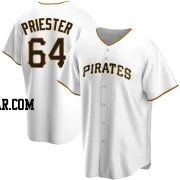 Quinn Priester Men's Pittsburgh Pirates White Replica Home Jersey