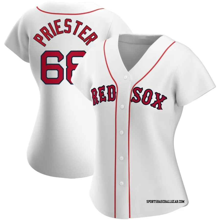 Quinn Priester Women's Boston Red Sox White Replica Home Jersey