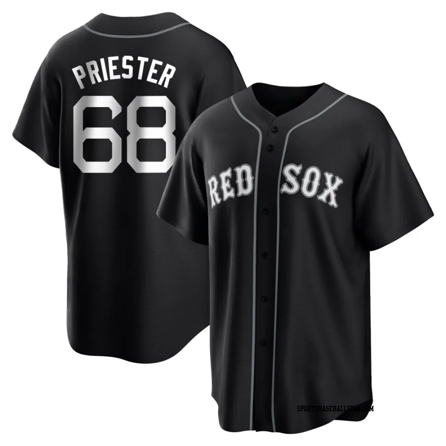 Quinn Priester Youth Boston Red Sox Black/White Replica Jersey