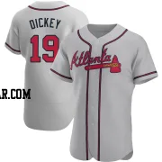 R.A. Dickey Men's Atlanta Braves Gray Authentic Road Jersey