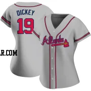 R.A. Dickey Women's Atlanta Braves Gray Replica Road Jersey