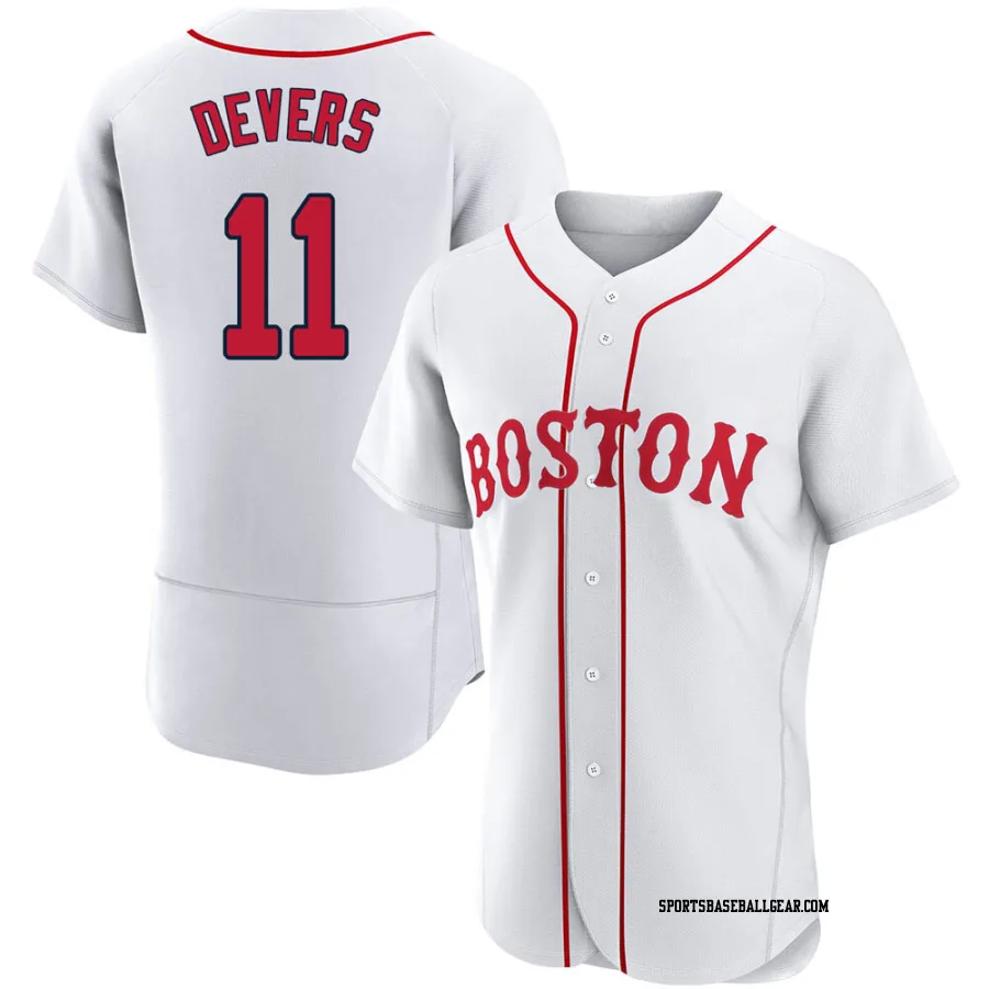 Rafael Devers Men's Boston Red Sox White Authentic 2021 Patriots' Day Jersey