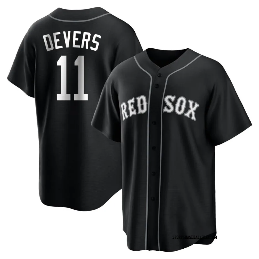 Rafael Devers Youth Boston Red Sox Black/White Replica Jersey