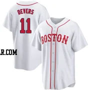 Rafael Devers Youth Boston Red Sox White Replica 2021 Patriots' Day Jersey