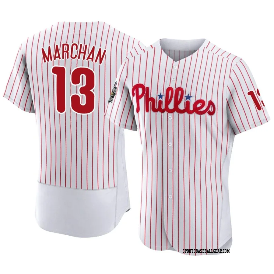 Rafael Marchan Men's Philadelphia Phillies White Authentic 2022 World Series Home Jersey