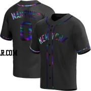 Rafael Martinez Men's New York Yankees Black Holographic Replica Alternate Jersey