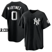 Rafael Martinez Men's New York Yankees Black/White Replica Jersey