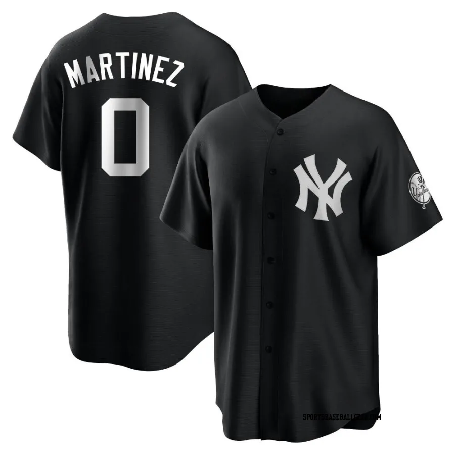 Rafael Martinez Youth New York Yankees Black/White Replica Jersey