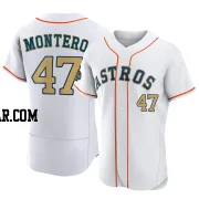 Rafael Montero Men's Houston Astros Gold Authentic White 2023 Collection Jersey