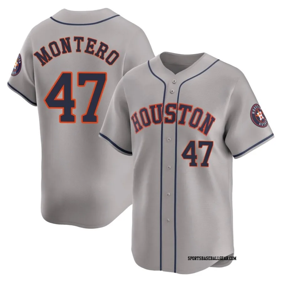 Rafael Montero Men's Houston Astros Gray Limited Away Jersey