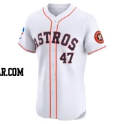 Rafael Montero Men's Houston Astros White Elite Home Patch Jersey