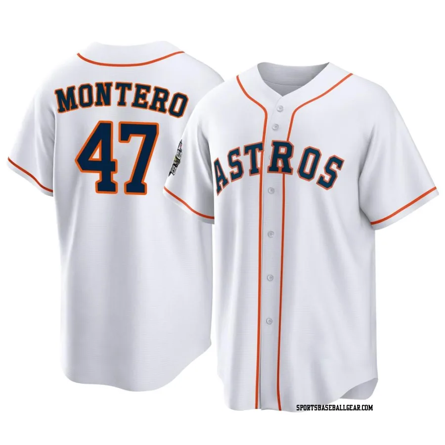 Rafael Montero Men's Houston Astros White Replica 2022 World Series Home Jersey