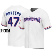 Rafael Montero Youth Dominican Republic Baseball White Replica 2023 World Baseball Classic Jersey