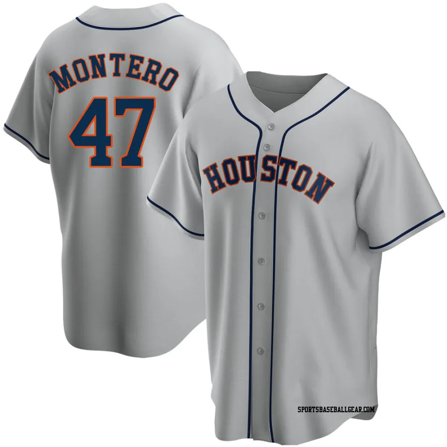 Rafael Montero Youth Houston Astros Gray Replica Road Jersey