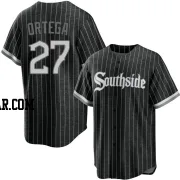 Rafael Ortega Men's Chicago White Sox Black Replica 2021 City Connect Jersey